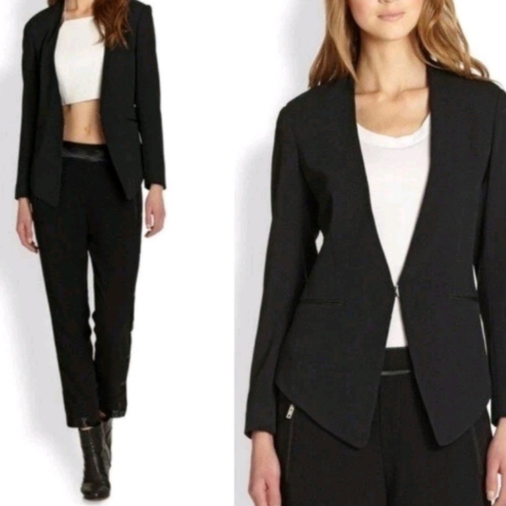 Rag & Bone Women's Teresa Cut Out Peekaboo Back Blazer Black Size 2 - Picture 4 of 15